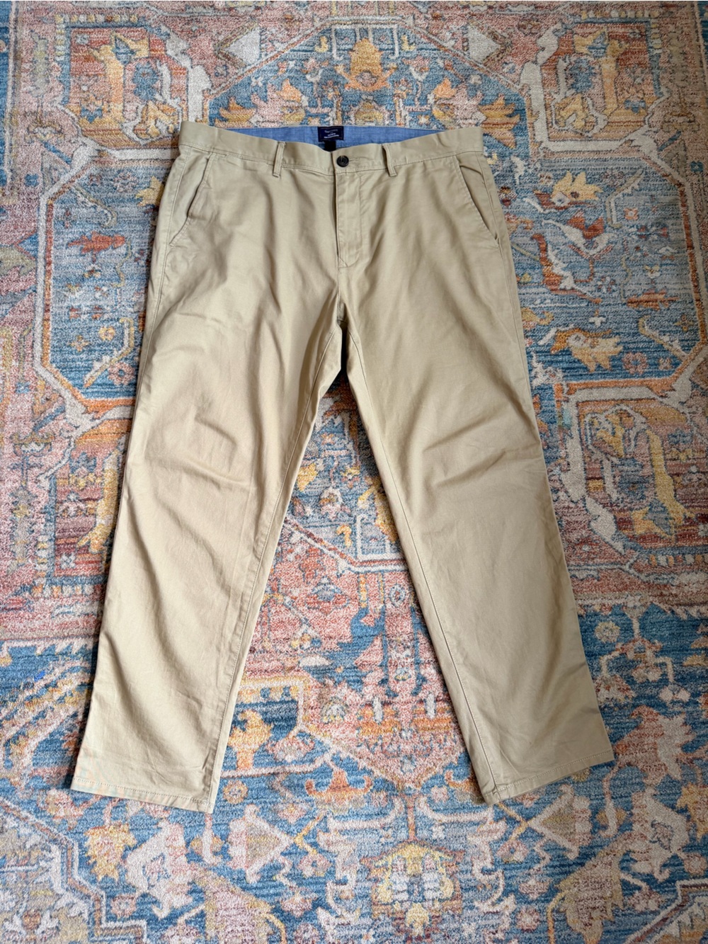 Gap Khakis Slim Stretch Chino Pants Men’s 38x30 Tan Cotton Business Casual